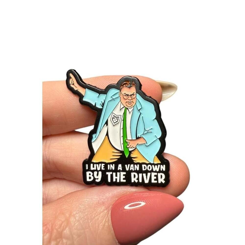 Chris Farley Matt Foley SNL Van Down By The River Enamel Pin